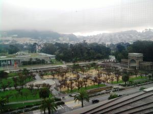 Golden Gate Park from the top floor of the DeYoung Museum on New Year's Day 2011.